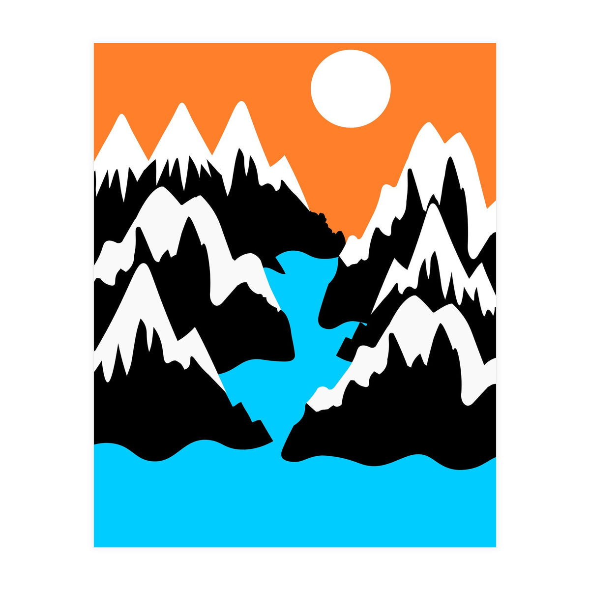 Mountainous River Mouth (Print Only)