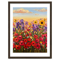 Vibrant Wildflower Field Oil Painting