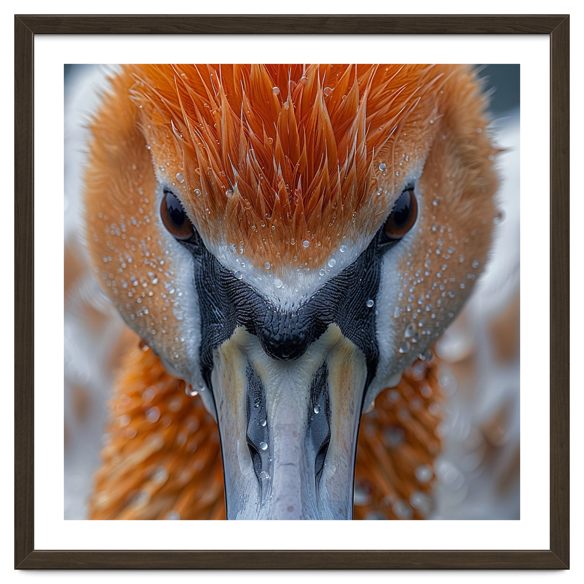 Close Up Of A Pelican's Beak With Water Droplets