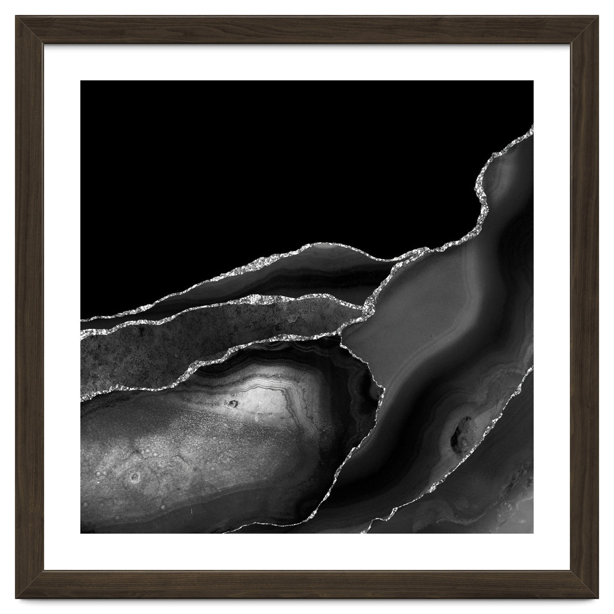 Black & Silver Agate Texture 04