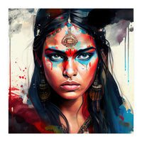 War Paint Hindu Warrior Portrait (Print Only)