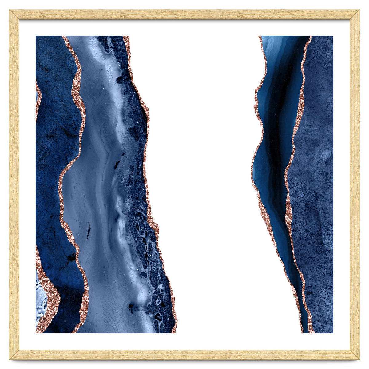 Navy & Rose Gold Agate Texture 28