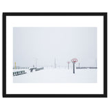 Snow-covered Basketball court and side bench thumbnail