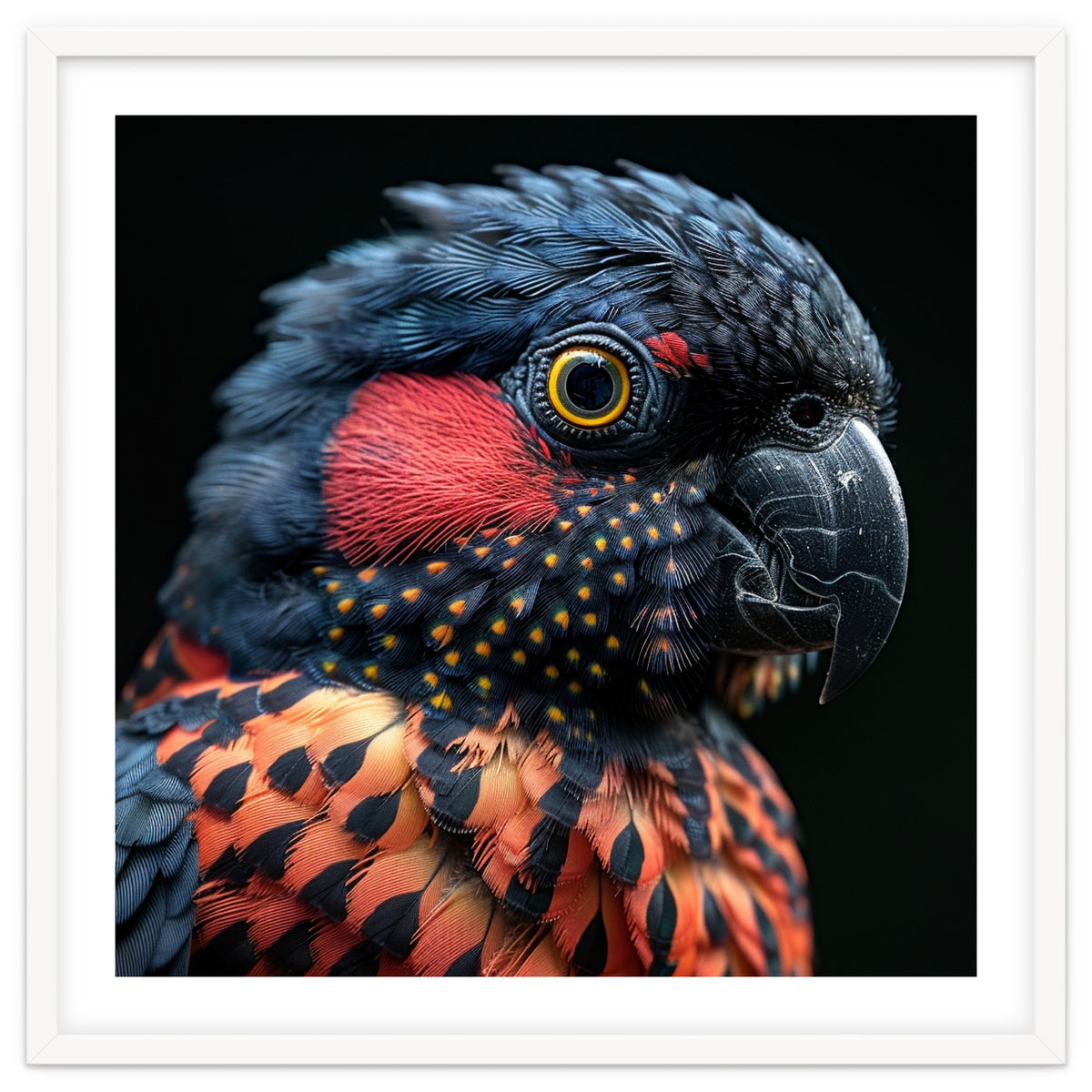 Close Up Portrait Of A Colorful Exotic Parrot