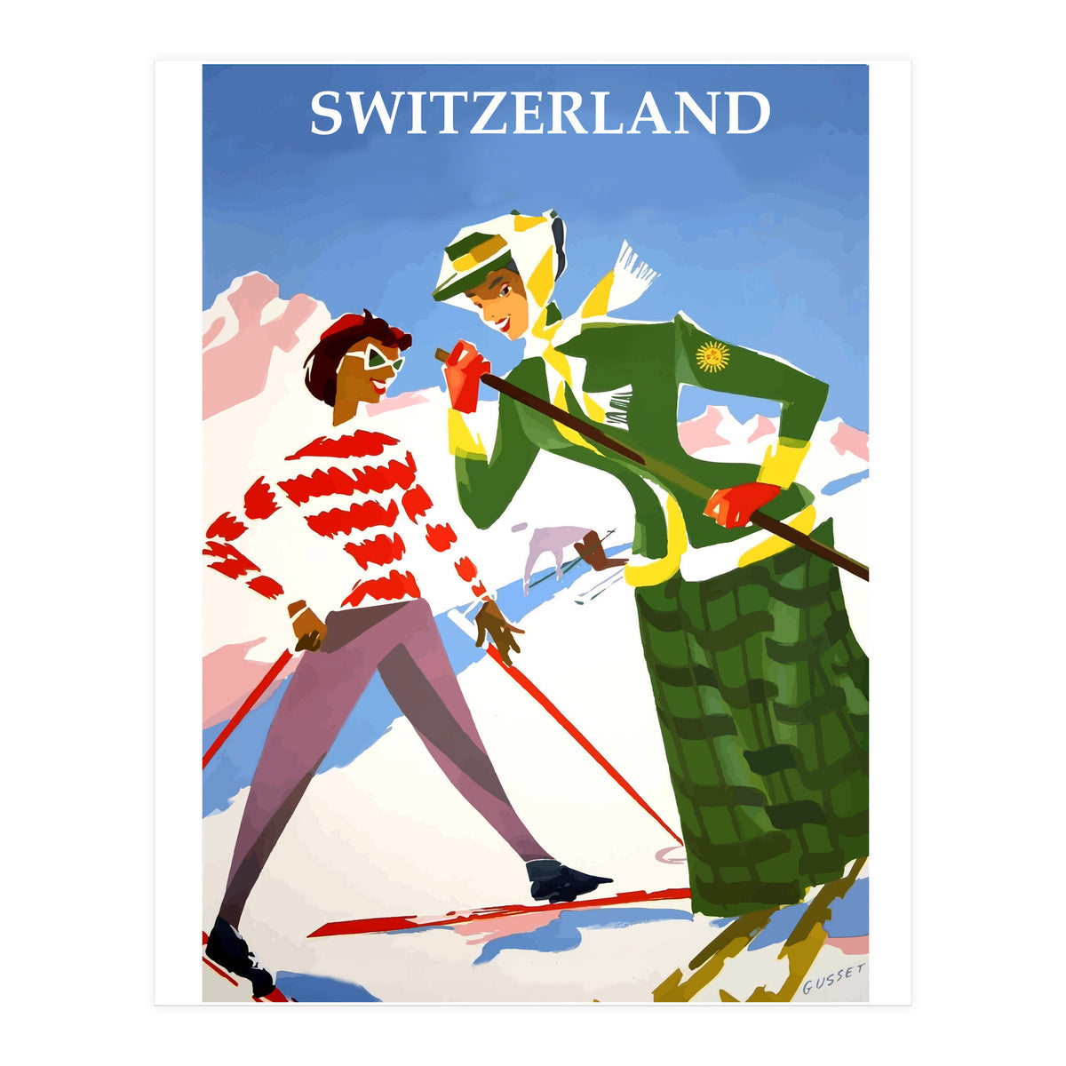 Skiing in Switzerland (Print Only)