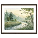 Misty Morning Riverbank: A Woodland Sanctuary thumbnail