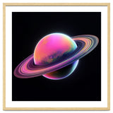 Neon Nebula Planet: Surreal Cosmic Illustration thumbnail