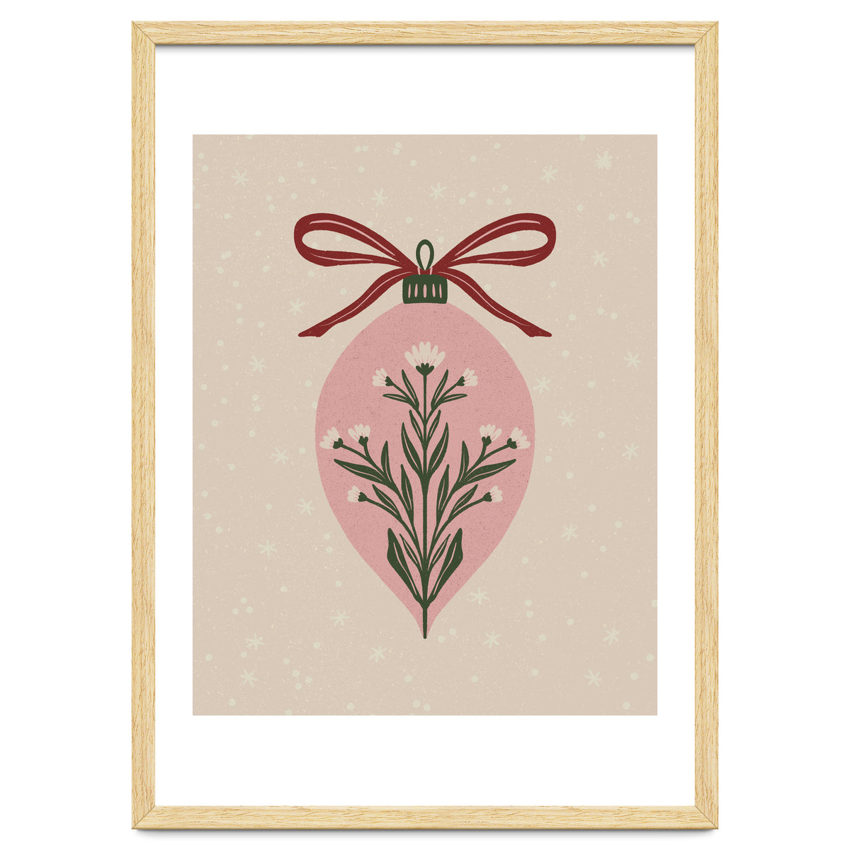 Christmas Floral Globe