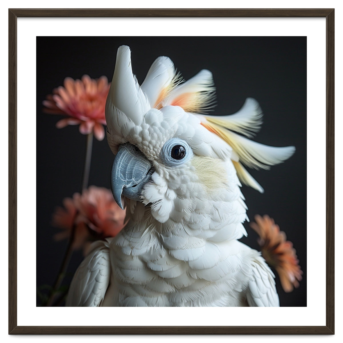 Beautiful Cockatoo Parrot With Yellow Crest