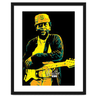 Willie King American Blues Guitarist in Pop Art