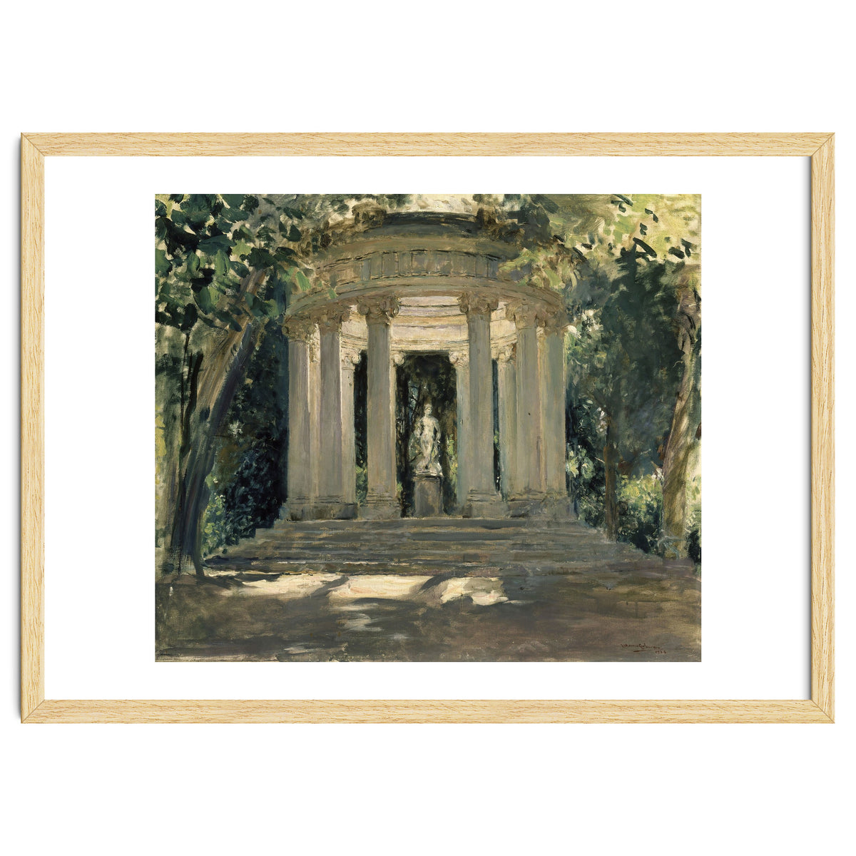 THE VILLA ADRIANA OF TIVOLI (ROME) - 1926 - OIL ON CANVAS - 0.60 X 0.70 M.
