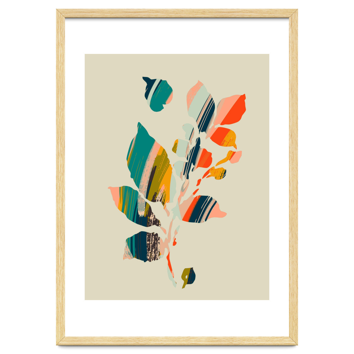 Colorful Poplar Tree Leaf