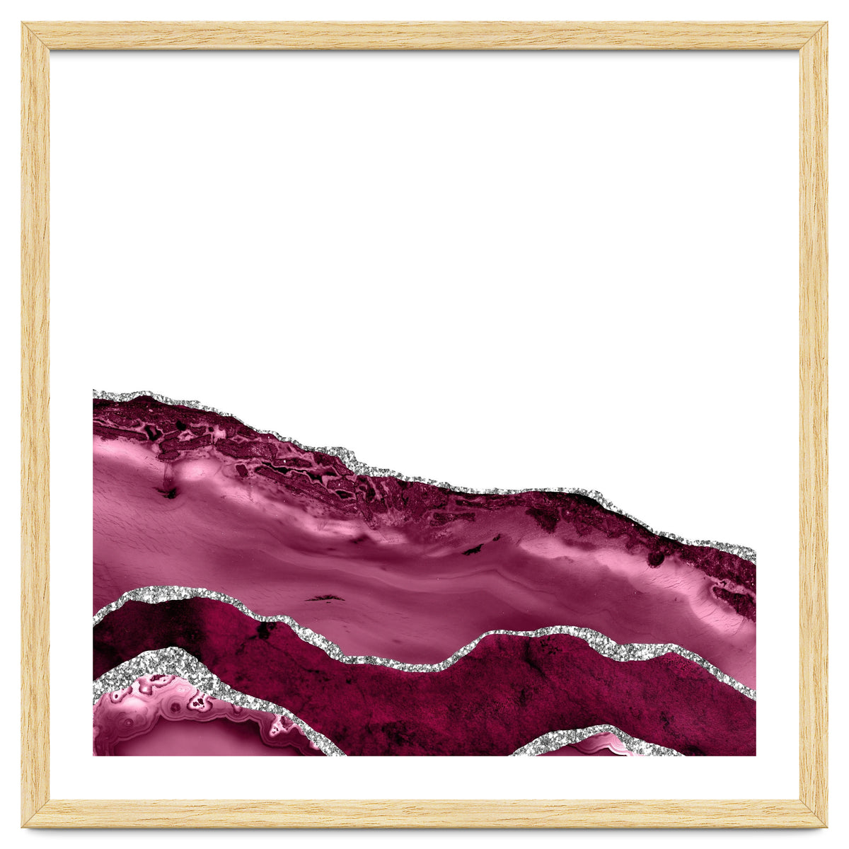 Burgundy & Silver Agate Texture 10