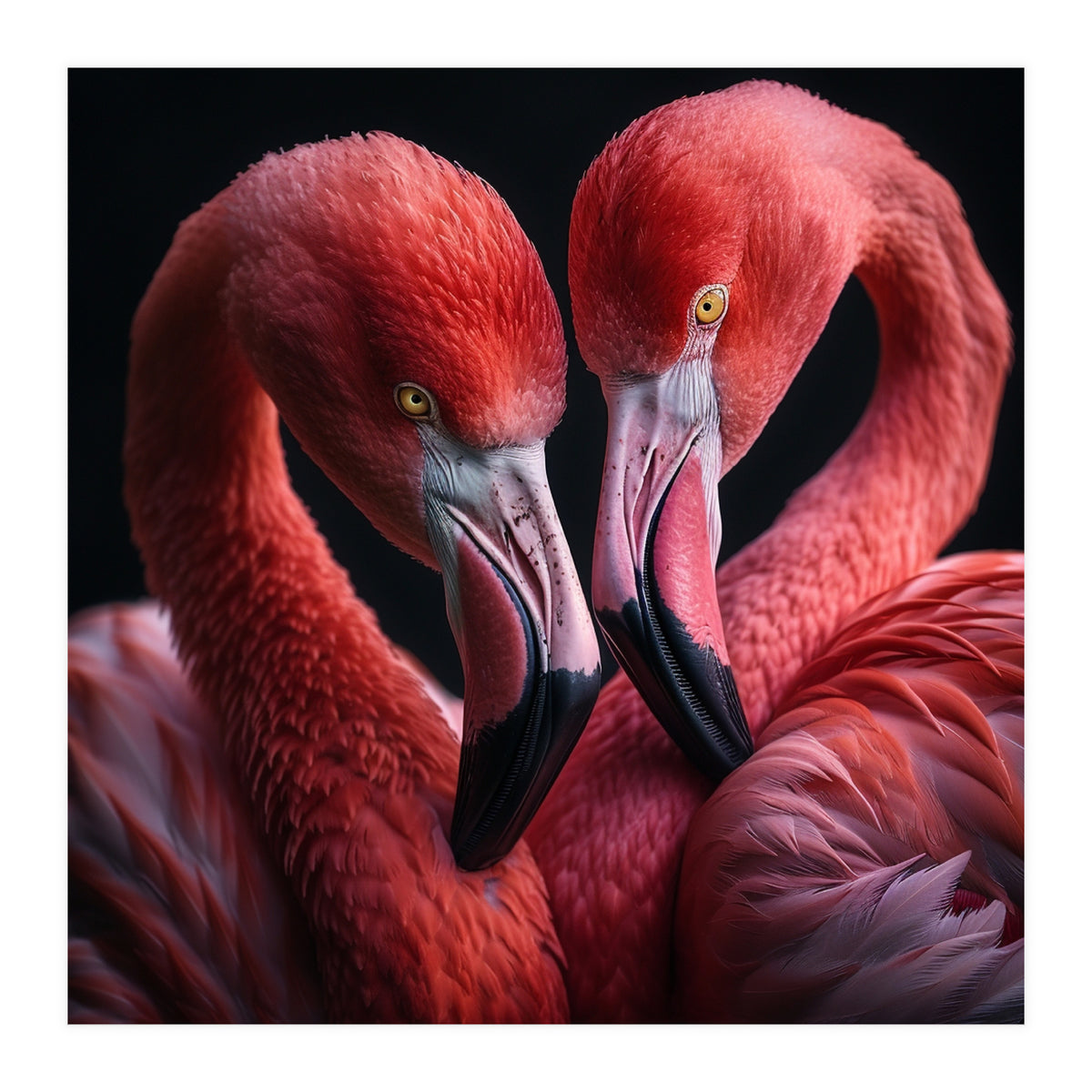 Two Flamingos Together (Print Only)