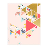 Gold Abstraction, Abstract Eclectic Colorful Geometrical, Blush Pastel Metallic Chic Graphic Design (Print Only) thumbnail