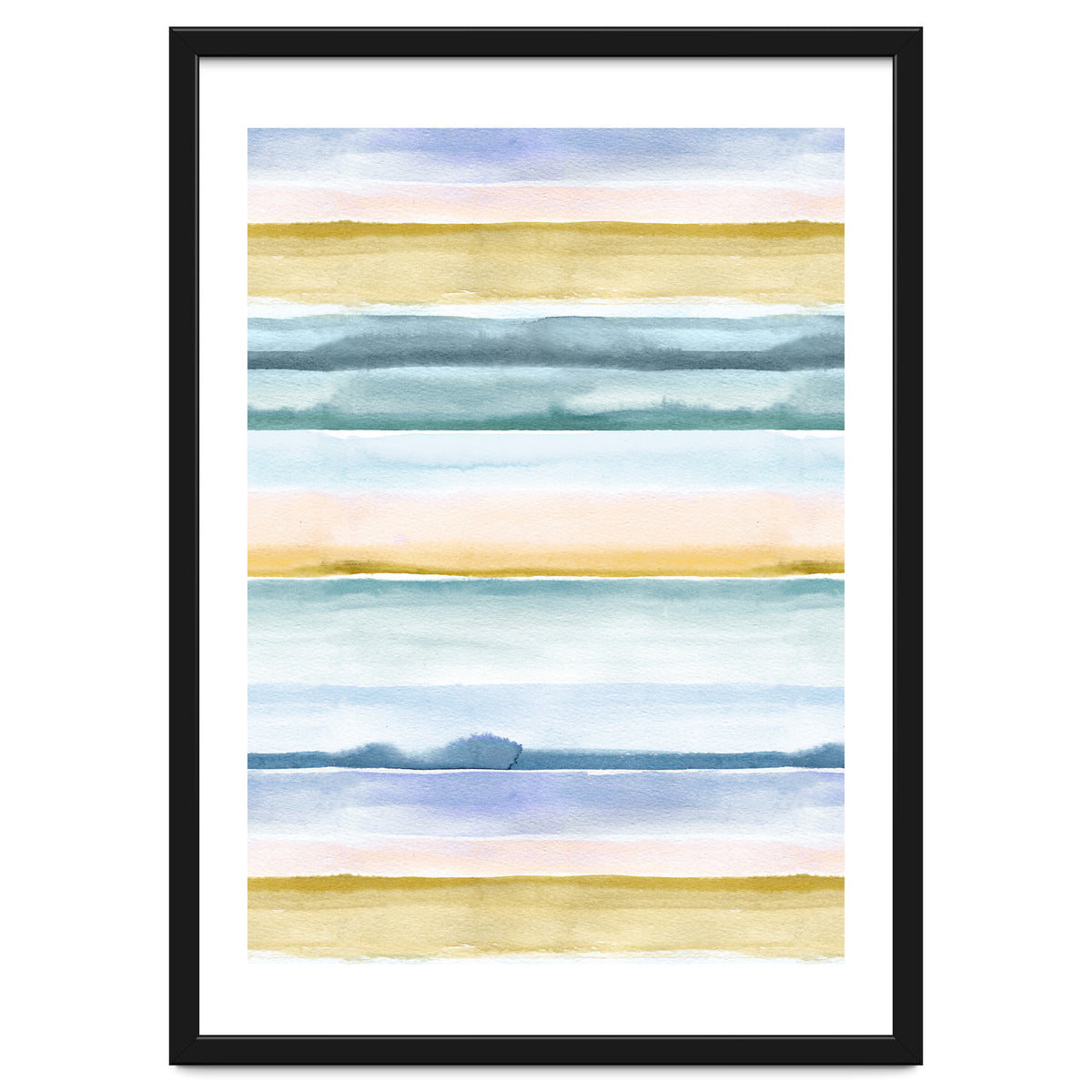 Relaxing Calm Stripes Blue Yellow