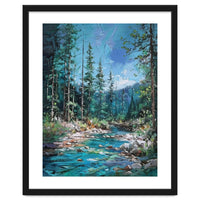 Whispers of the Azure Creek: A Textured Journey