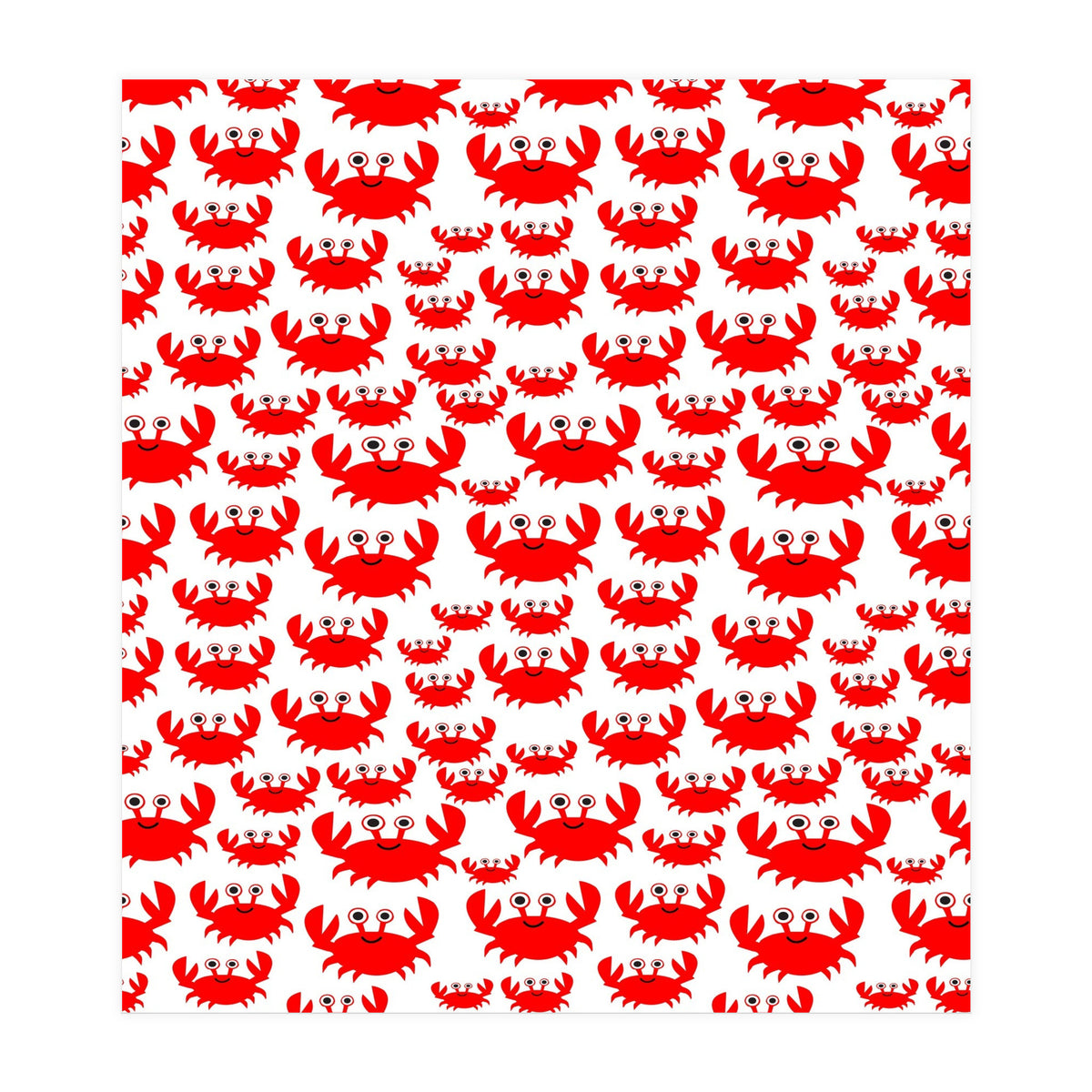 Red Crab Pattern  (Print Only)