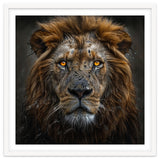 Majestic Lion With Glowing Eyes Close Up Portrait thumbnail