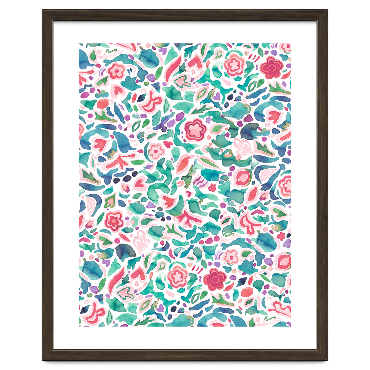 Primitive Flowers Green Coral