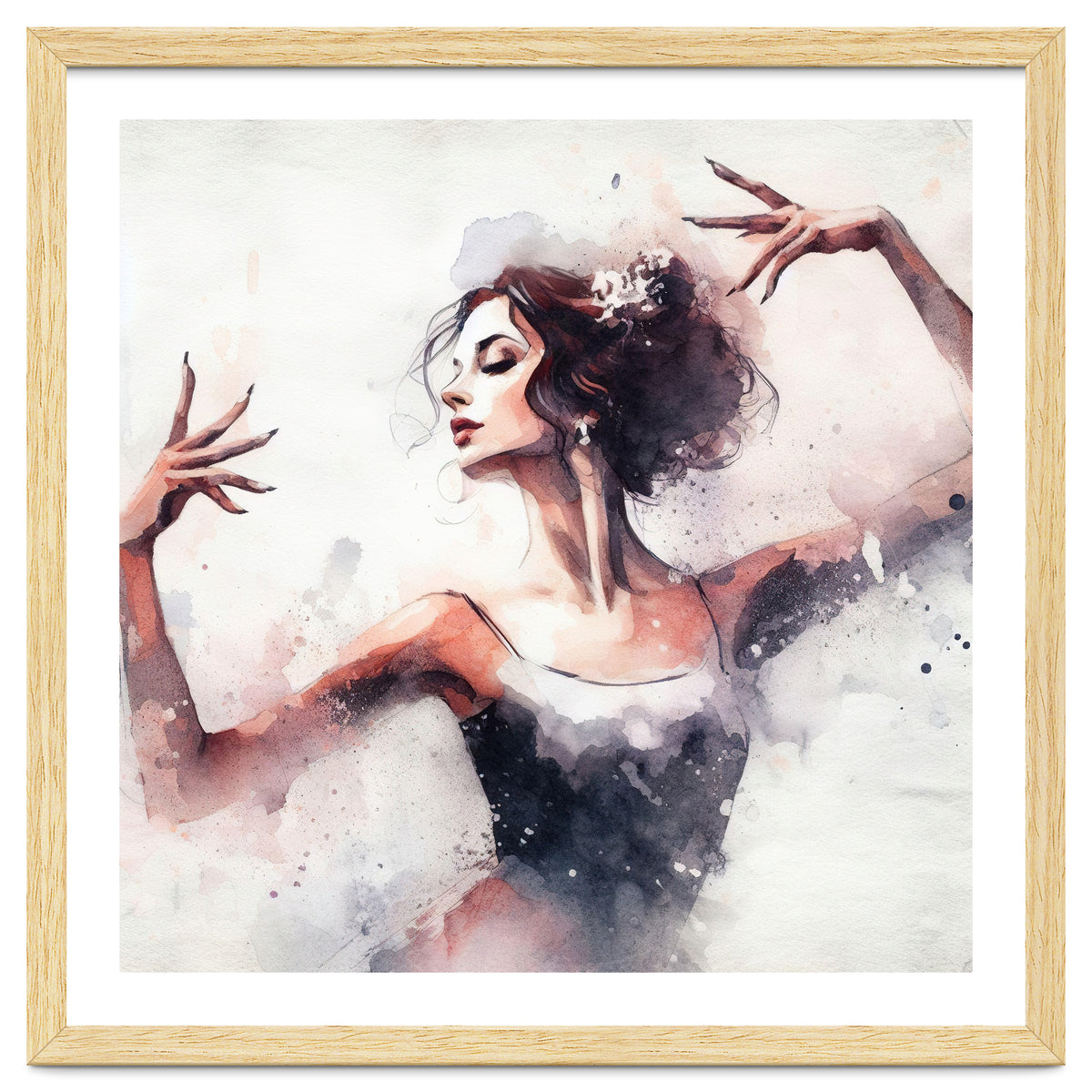 Elegant Ballet Dancer Portrait In Motion