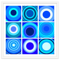 Circles & Rectangles Alt Blue 3 X 3: 4