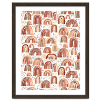 Cute Watercolor Rainbows Terracota