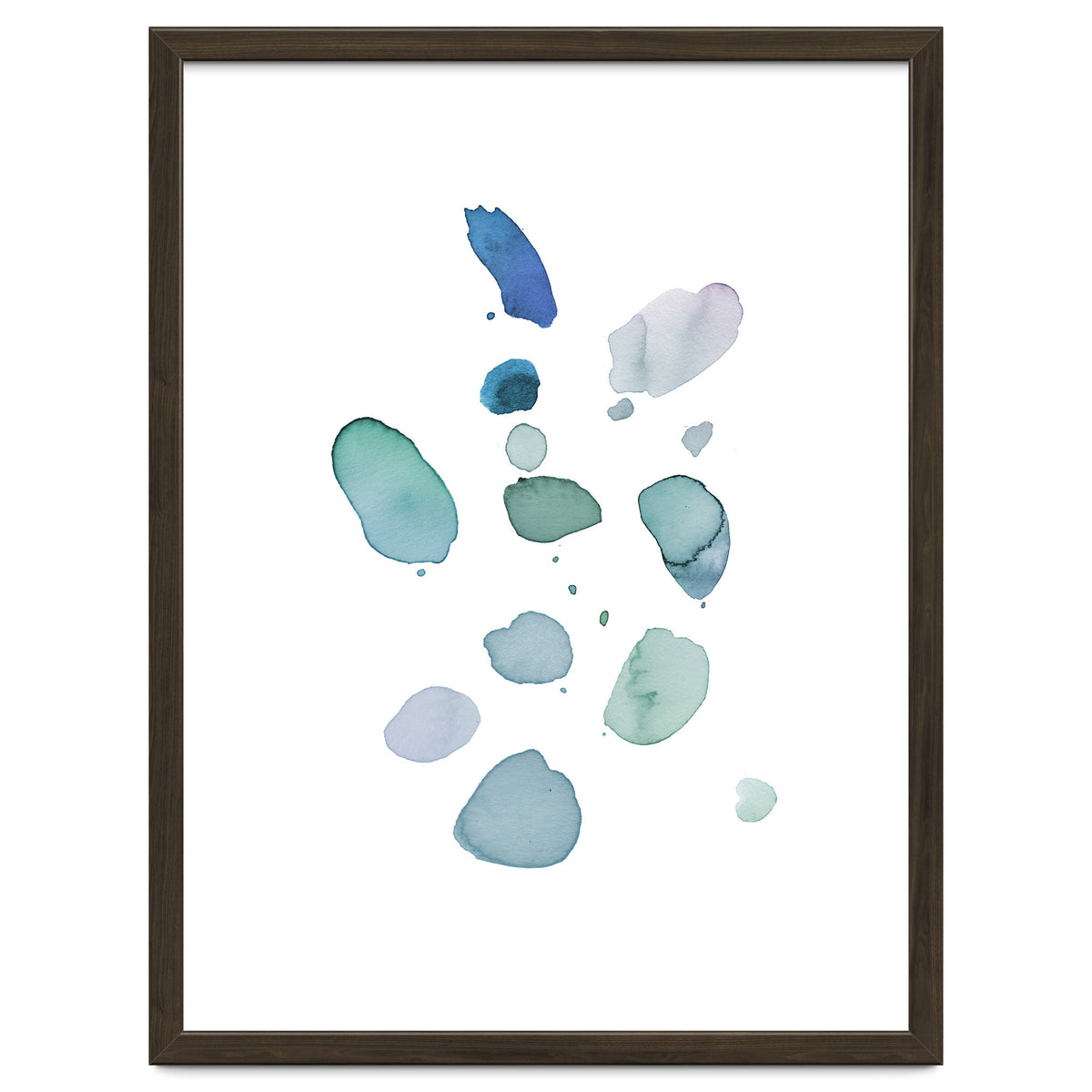 Watercolor Aqua Abstract Spots I