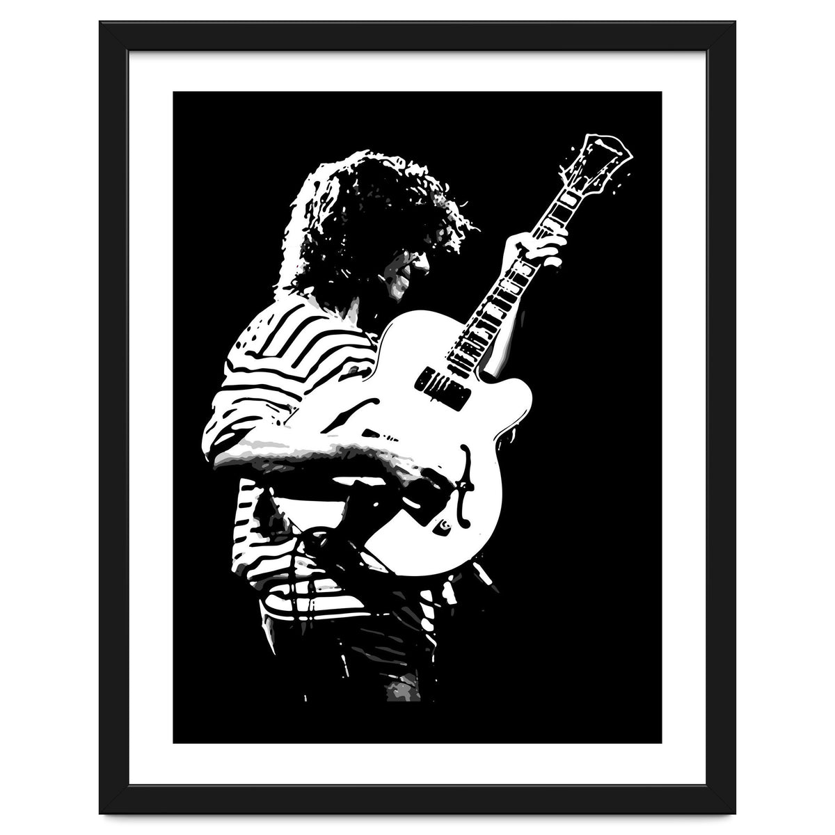 Pat Metheny American Jazz Musician in Monochrome
