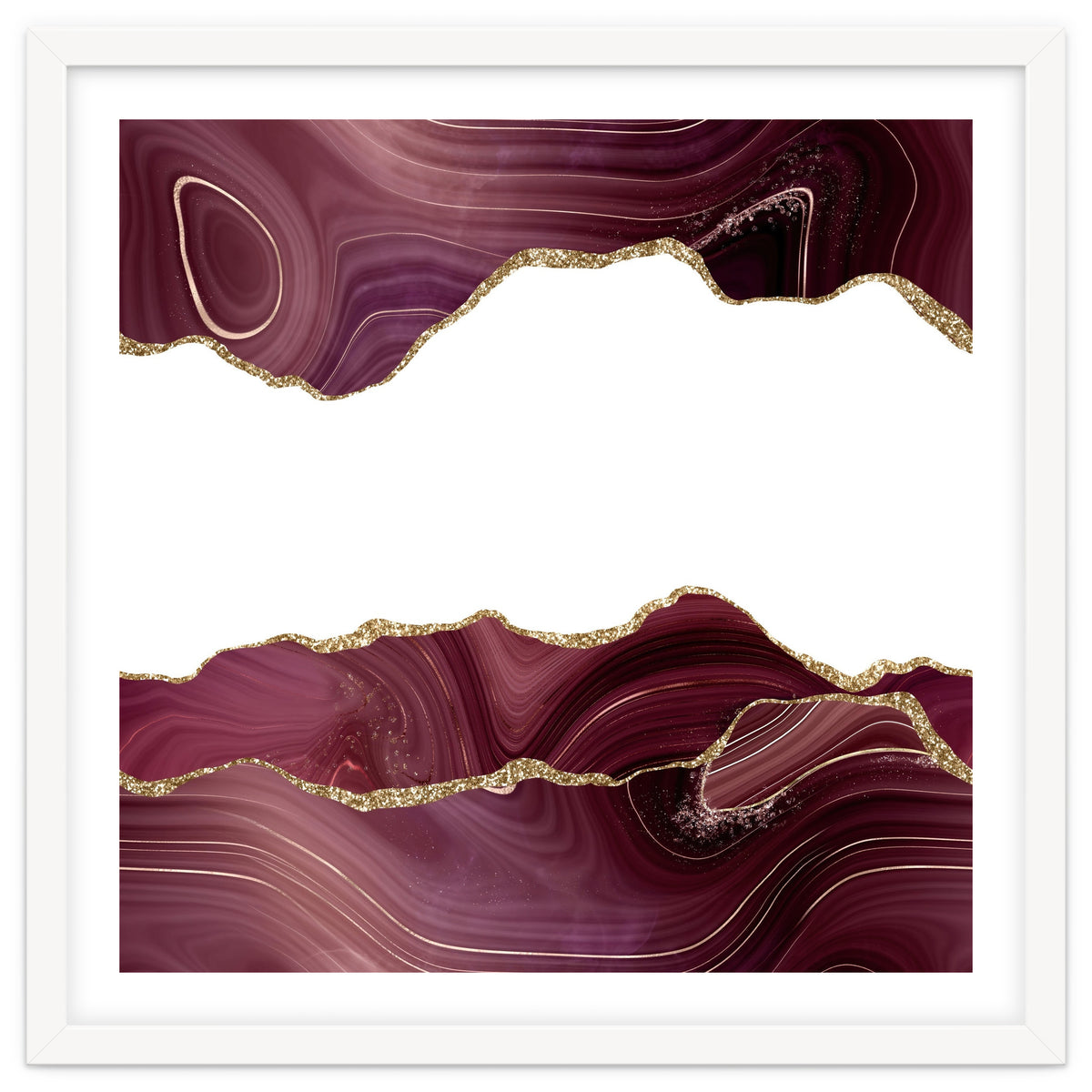 Burgundy & Gold Glitter Agate Texture 07