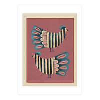 Striped Bird Pair I (Print Only)