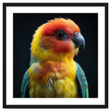 Vibrant Sun Conure Parrot Close Up Portrait thumbnail