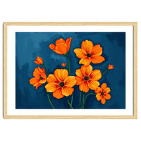 Orange Blue Flower