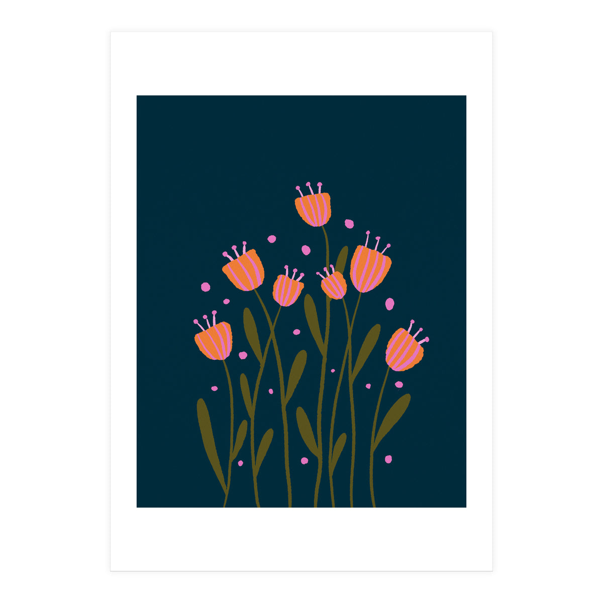 Whimsical Flowers  (Print Only)