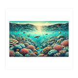Vintage Australia, Great Barrier Reef Poster (Print Only) thumbnail