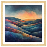 Abstract Ethereal Rolling Hills at Sunset thumbnail