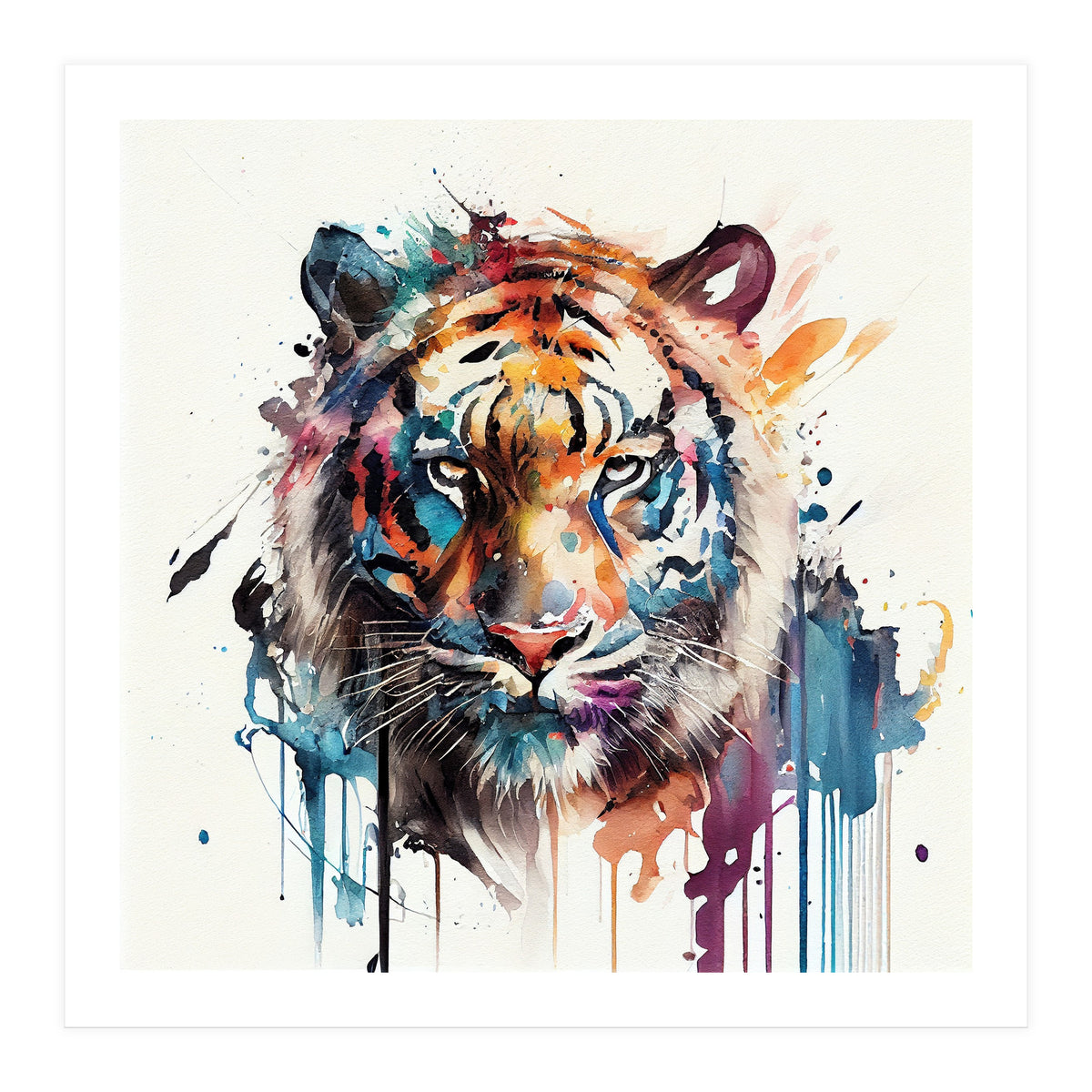 Watercolor Tiger (Print Only)
