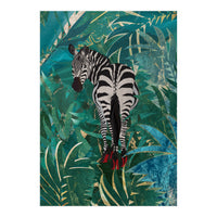 Zebra in the Jungle Heels  (Print Only)