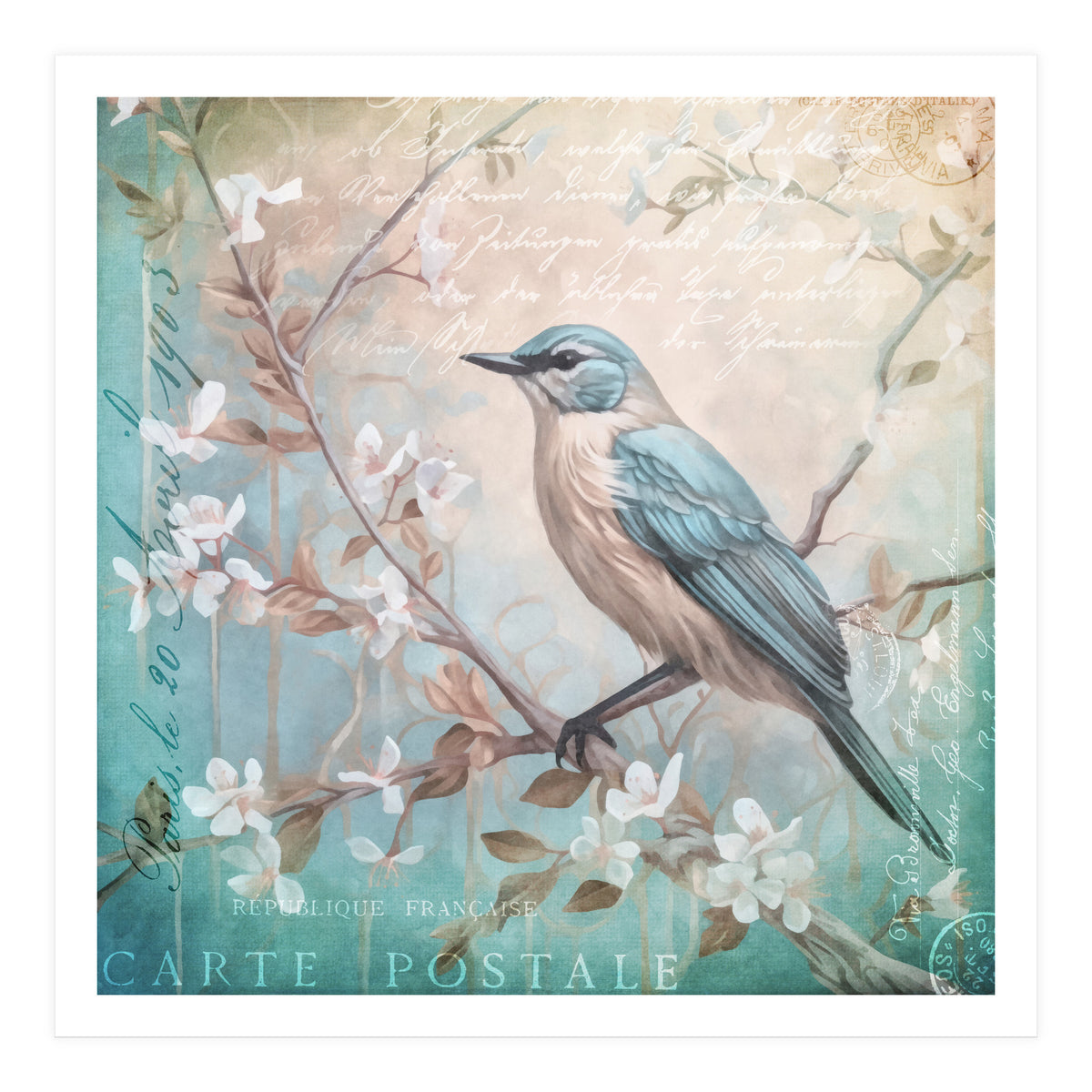 Bird Vintage Nostalgia II (Print Only)