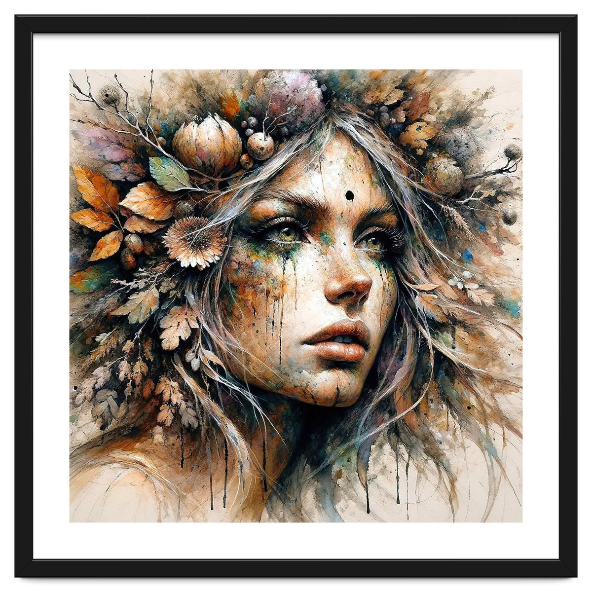 Harvest Crown Druid Woman Portrait