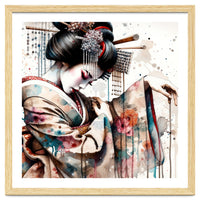Watercolor Geisha Dancer #1