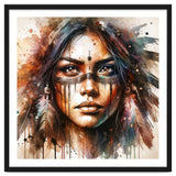 Powerful Tribal Warrior Woman Masked Gaze thumbnail