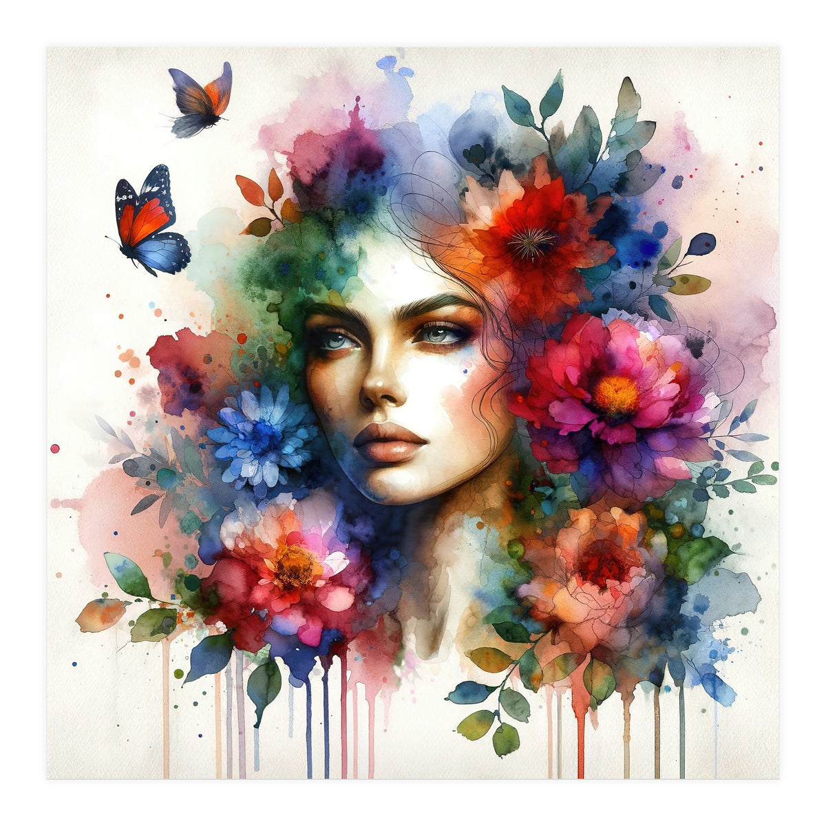 Ethereal Floral Portrait (Print Only)