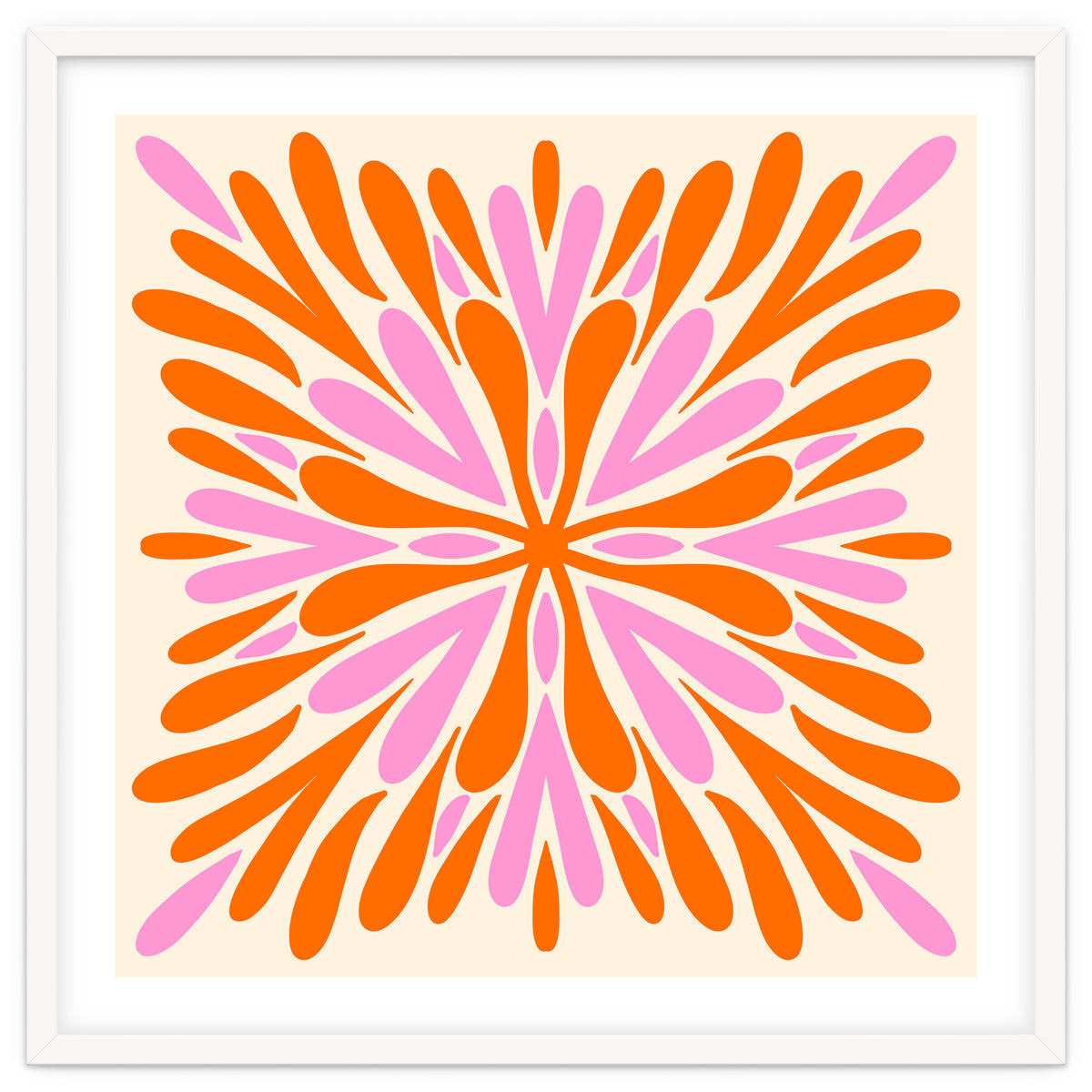 Symmetry Petals - pink and orange