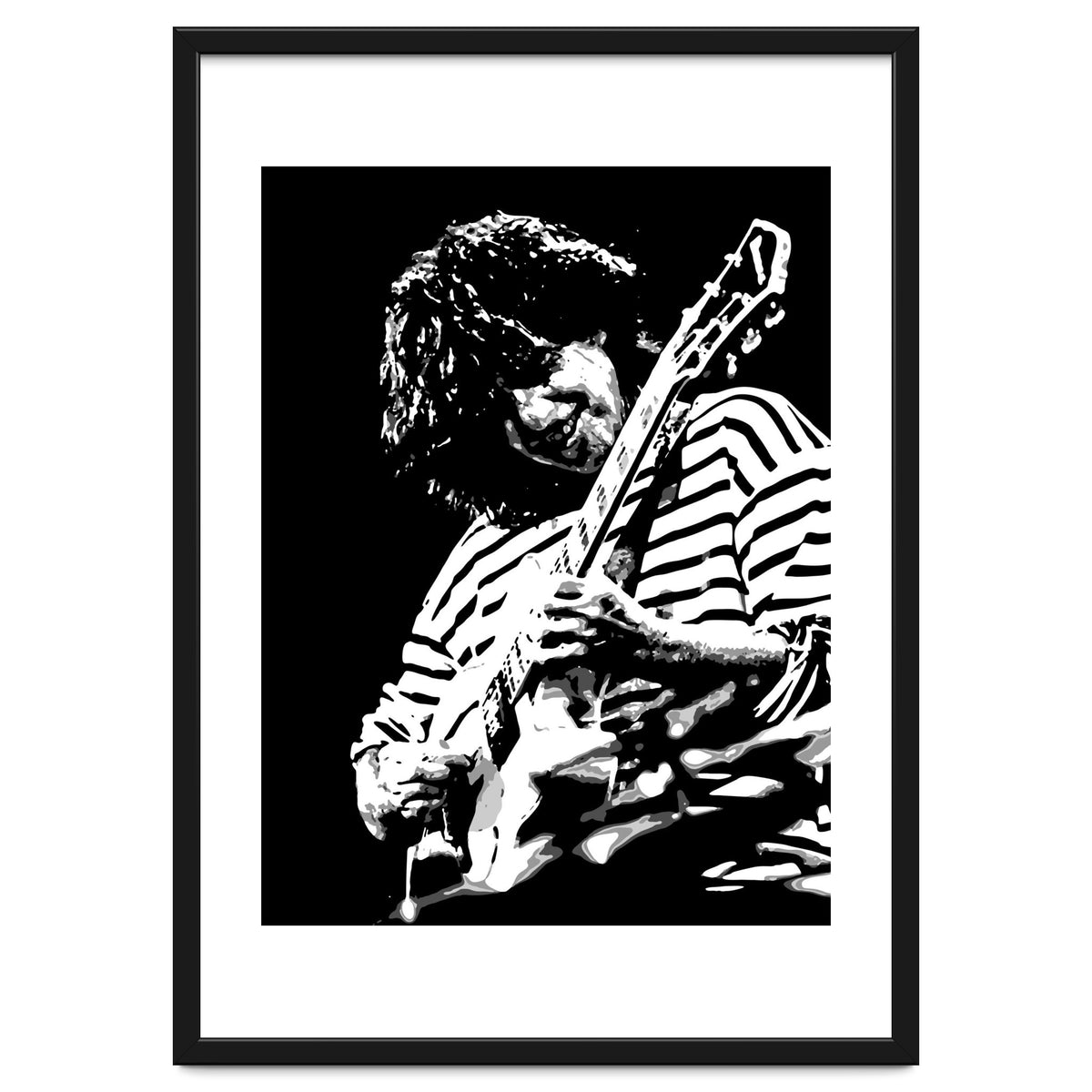 Pat Metheny American Jazz Guitarist Legend in Monochrome 3