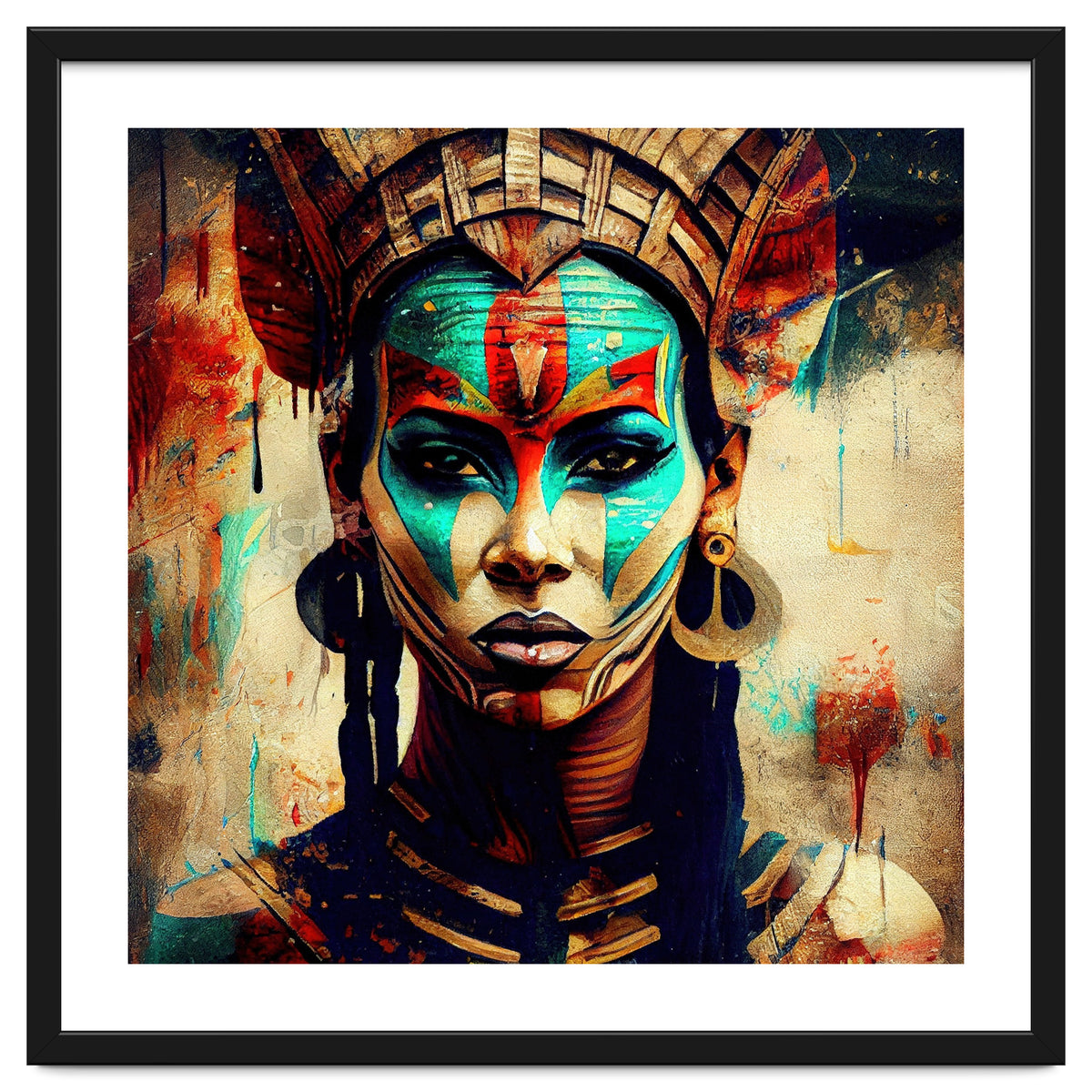 Armored Warrior Woman Portrait