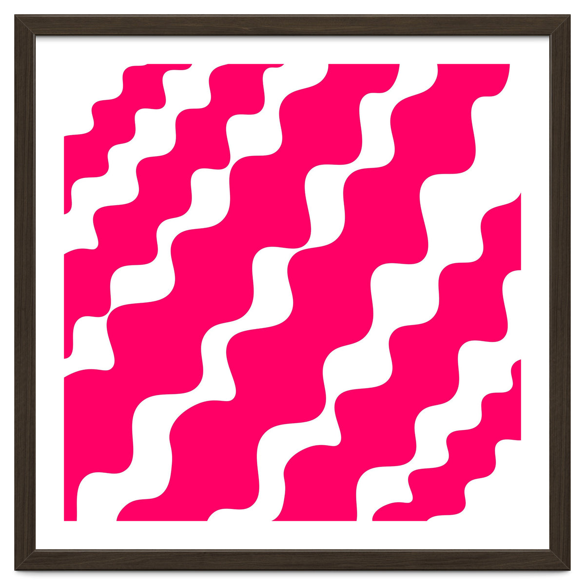 Slanting Pink Wavy Pattern