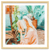 Turkish Reader | Morocco Travel Book Club | Modern Bohemian Woman Architecture | Watercolor Painting thumbnail