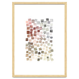 Watercolor Geometric Square Shapes Red thumbnail