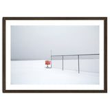 Detour sign in the snow beach thumbnail